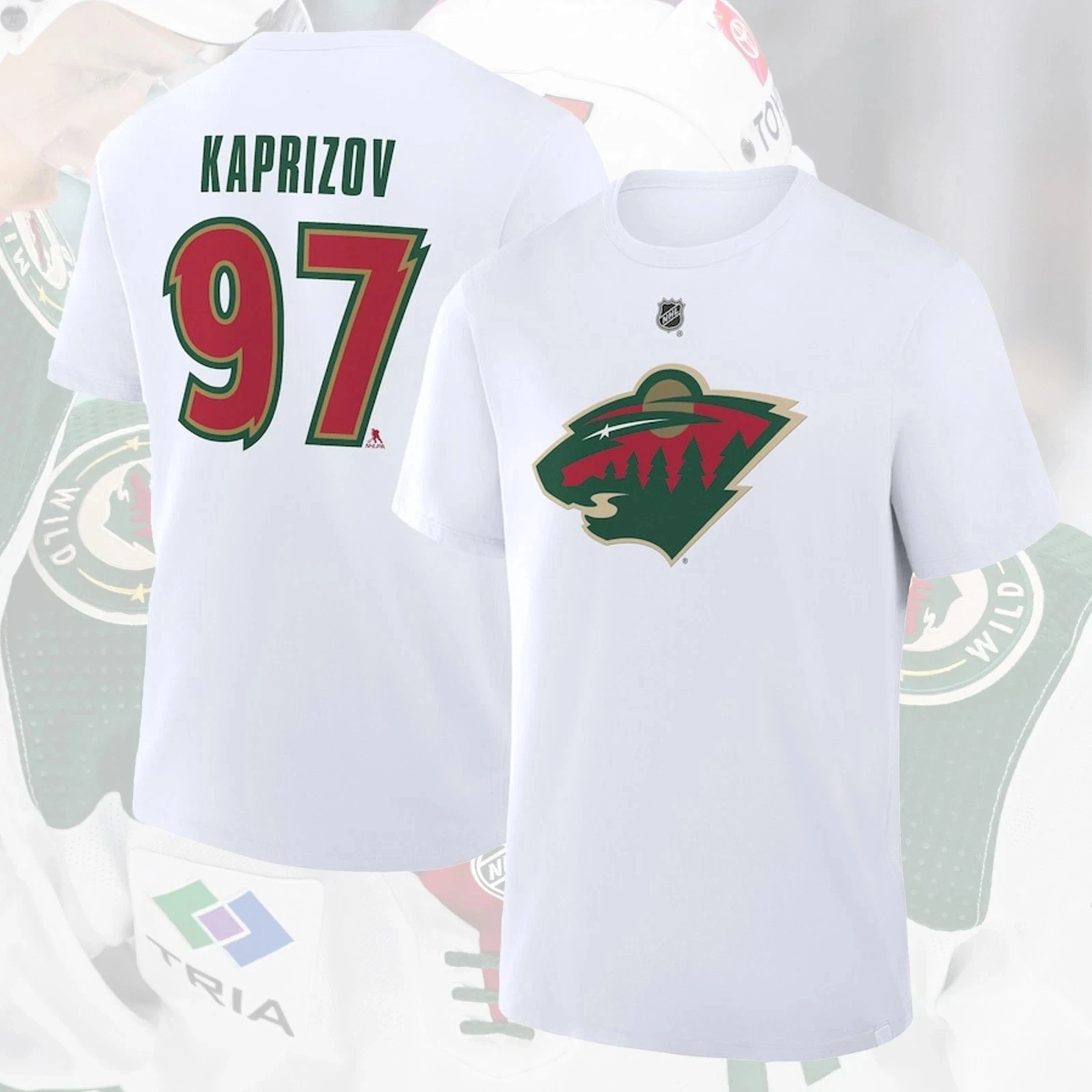Kirill Kaprizov #97 Minnesota 2026 Name & Number Fan Look