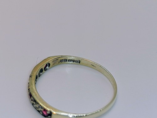 9ct Gold Ruby And Diamond Ring Fully Hallmarked Size Q 1/2 - Picture 3 of 7