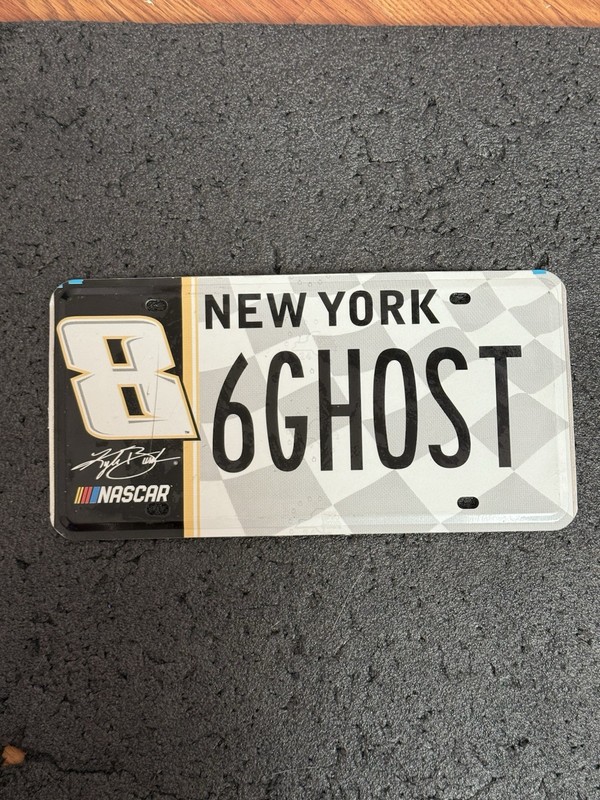 Kyle Busch #8 NASCAR New York License Plate Official Racing Collectible