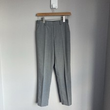 Uniqlo Womens Trousers Grey UK 6-8 XS Pull On Elastic Waist Comfort Mid Rise