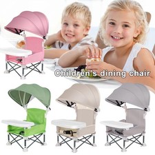 Baby Seat Booster Toddler Dining Seat Baby Camping Chair with Tray Folding Chair