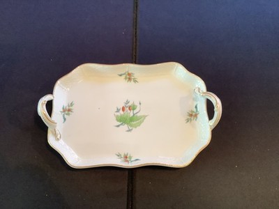 Herend  Hagebutte Tablett 27x17 cm Rosehip 422 sehr guter Zustand Henkeltablett