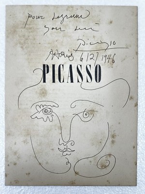 PABLO PICASSO UNTITLED SIGNED/ ART DRAWING