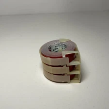 Vintage Dymo Label Embossing Tape Refills Red Lot of 3 OEM