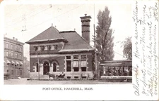 1907, Post Office, HAVERHILL, Massachusetts Postcard