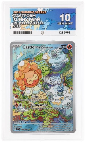 Castform Sunny Form graded ACE 10 for sale on eBay