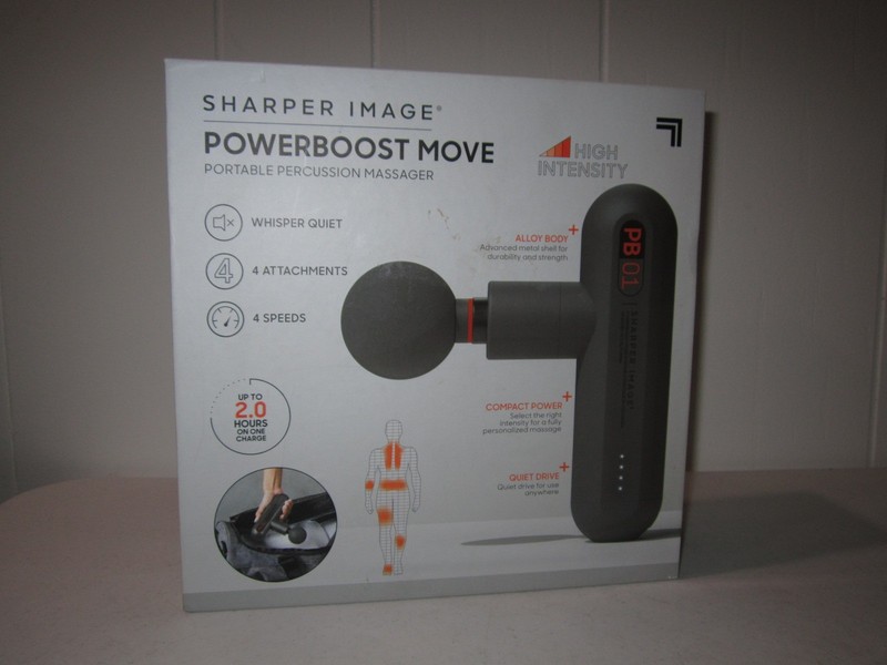 Sharper Image Powerboost Move Portable Deep Tissue Massager Handheld