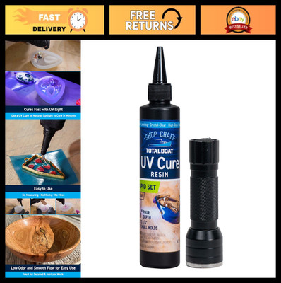 UV Cure Clear Acrylic Resin Kit with UV Flashlight for DIY Jewelry, Crafts, Coat