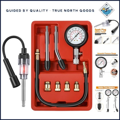 #ad Car Engine Compression Tester Kit with Spark Plug Diagnostics and Accessories $43.89