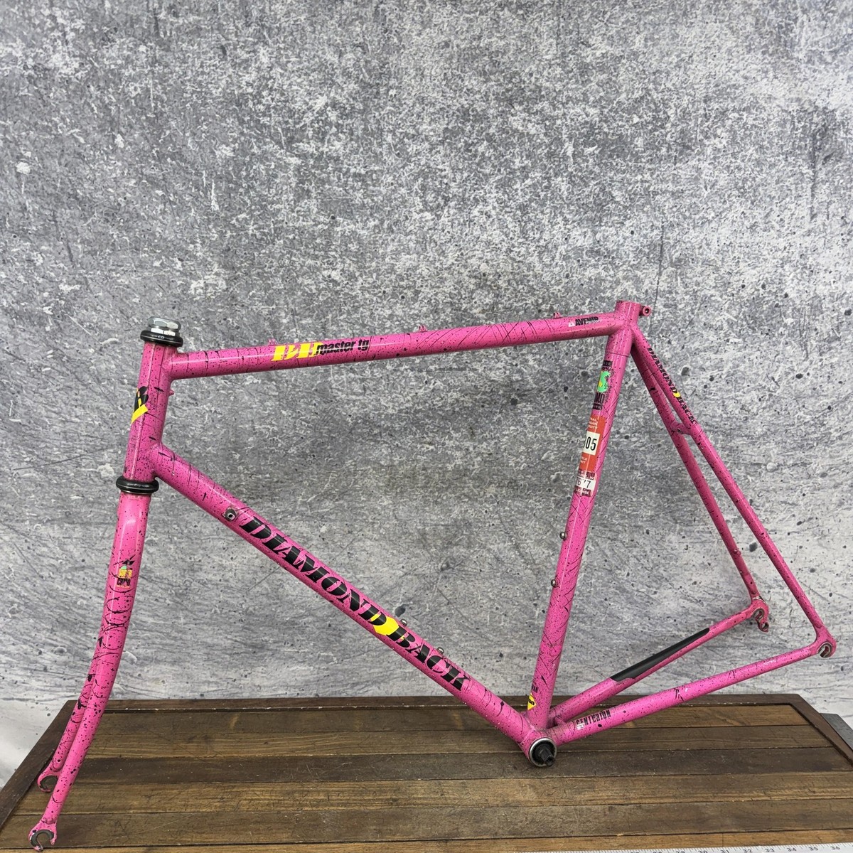 Vintage Diamondback Master TG Road Bike Frame 58cm Pink Splatter