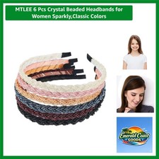 Versatile 6 Pcs Crystal Beaded Hair Accessories for Women - Gift Ready