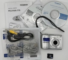 Olympus FE-210 2.5” 7.1 Megapixel Digital Compact Camera AA Battery 1G Mem Card