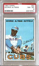 1967 TOPPS #87 GEORGE ALTMAN PSA 8 NM-MT CUBS