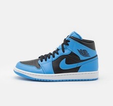 Size 10 - Air Jordan 1 Mid University Blue Black for sale online