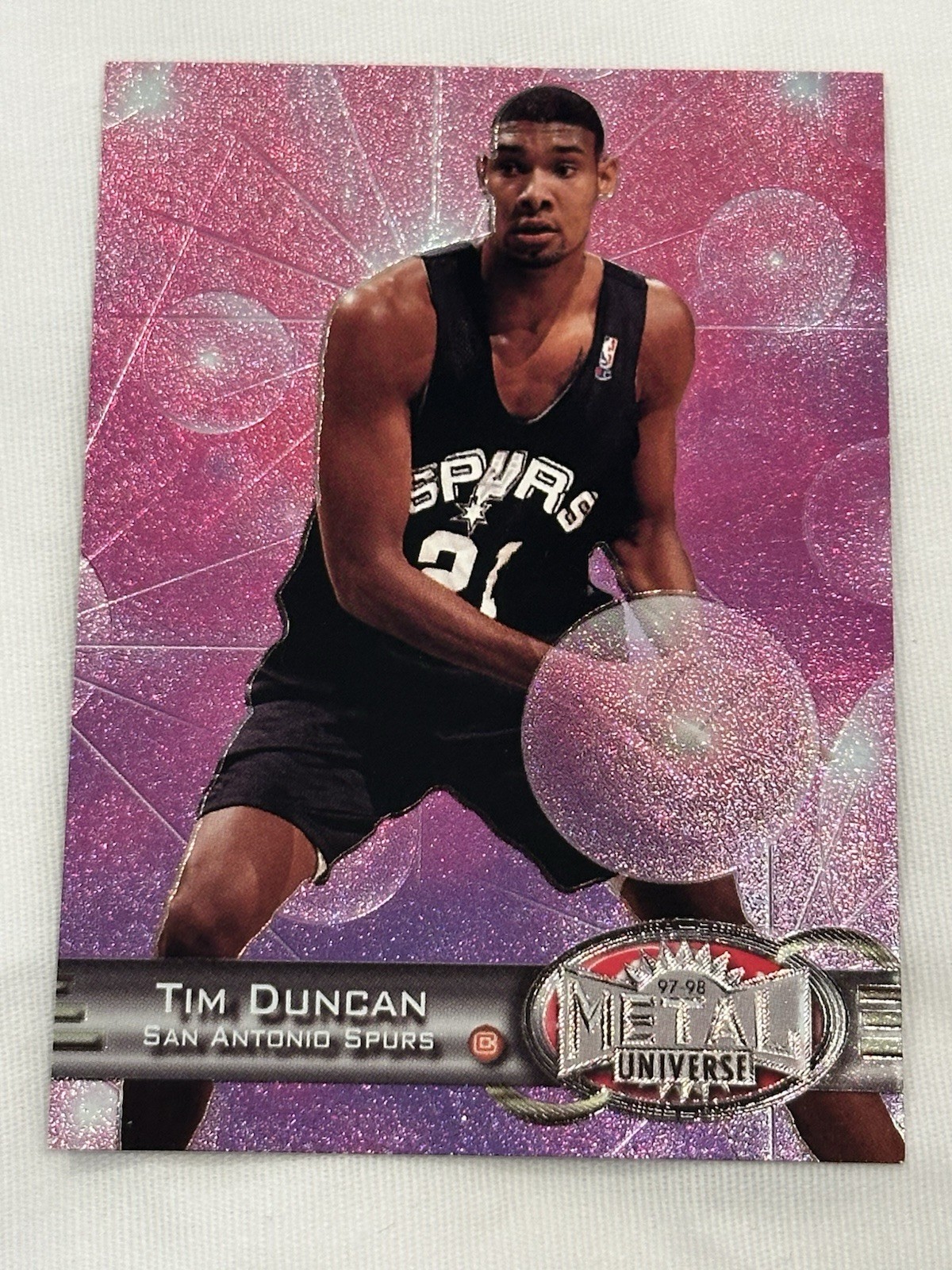 1997-98 Skybox Metal Universe - Tim Duncan #66 (RC)