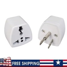 NEW European EU To US American Adapter Plug Converter Euro Asia to USA