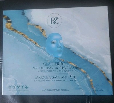 Below Zero Glacier Ice Age Defying Niacinamide Face Pad Mask. Blue. NWOB. 1 Mask