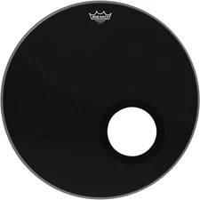 Remo Ebony Powerstroke 3 Resonant Bass Drum Head w/5 Inch Port Hole Ebony 22 in.