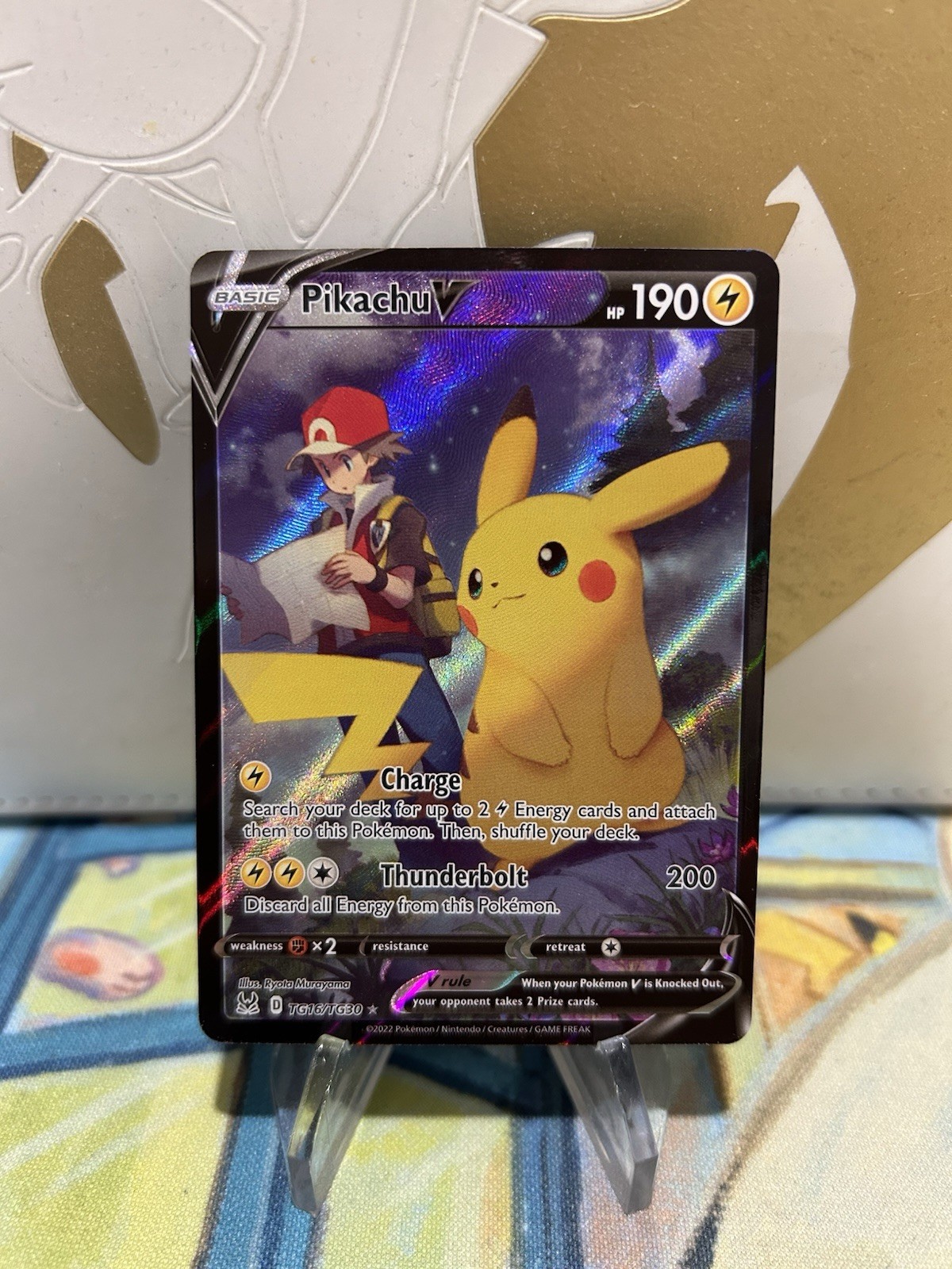Pikachu V - TG16/TG30 - Pokemon Lost Origins Trainer Gallery Ultra Rare Card NM