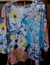 2025 Collection 💎💥ALFRED DUNNER Woman💥💎 CLASSICS Floral Patch Top Studs 3X