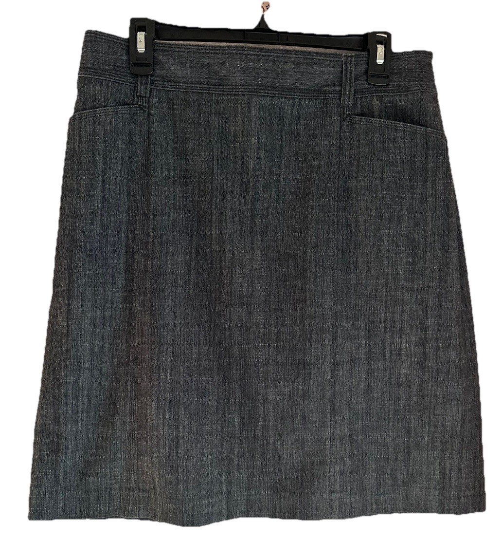 J.Crew Stretch Women’s Gray Skirt Size 14 Stretch Cotton Blend Work A-line