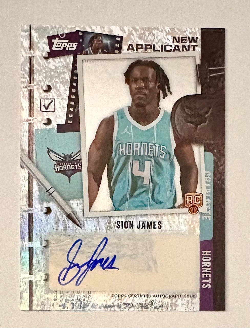 2025-26 Topps New Applicants Holo Foil #NASJ Sion James Rookie Auto