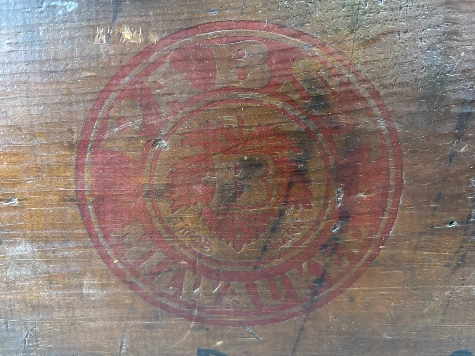 Rare Vtg Premier Pabst Corp PBR Wooden Beer Crate Case Milwaukee, WI 12 24oz EX - Image 2 of 4