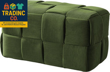 Ottoman Foot Rest Soft and Comfortable Ottoman Square Corduroy Woven Design Sofa