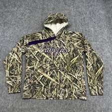 Cabelas Hoodie Womens M Green Camo Pullover Fleece Hunting Sweatshirt Outdoors