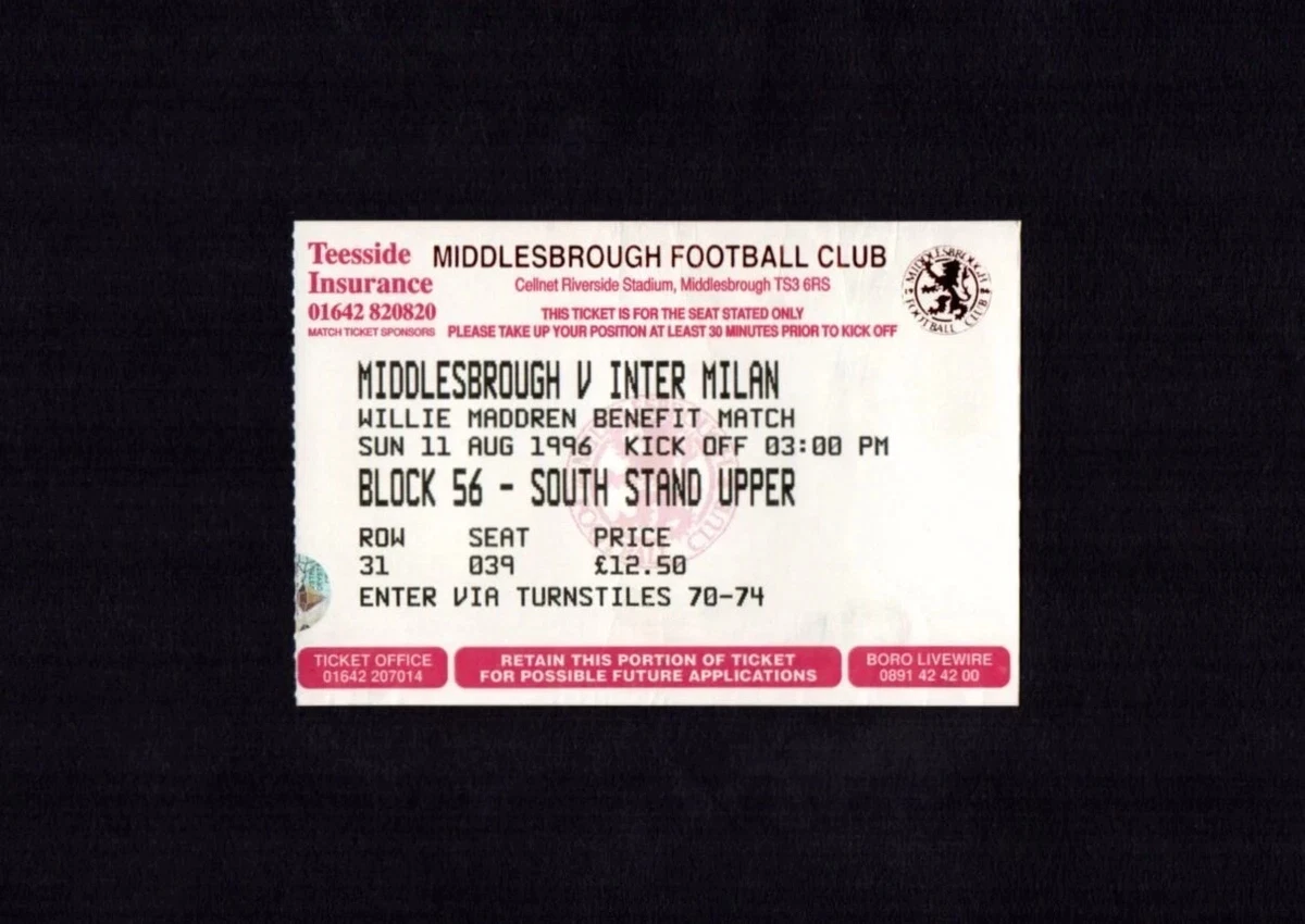 Pass Presse OM – Marseille Inter Milan 2003/2004 (Ticket D'accès Presse)