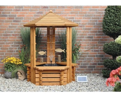 Gartenbrunnen Solar  Westerwald  aus Holz
