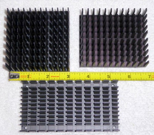 Aluminum Heatsink Kit (3) Pieces Black Anodized