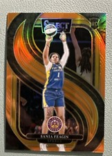 2025 Panini Select WNBA - Premier Level Sania Feagin #130 Orange Prizm /125 (RC)