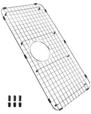 25-1/4" X 12-1/2" Sink Bottom Grid with Sink Protector, Rear Drain with Corne...