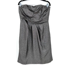 NWT Tahari Metallic Strapless Cocktail Dress Size 10 medium mini party