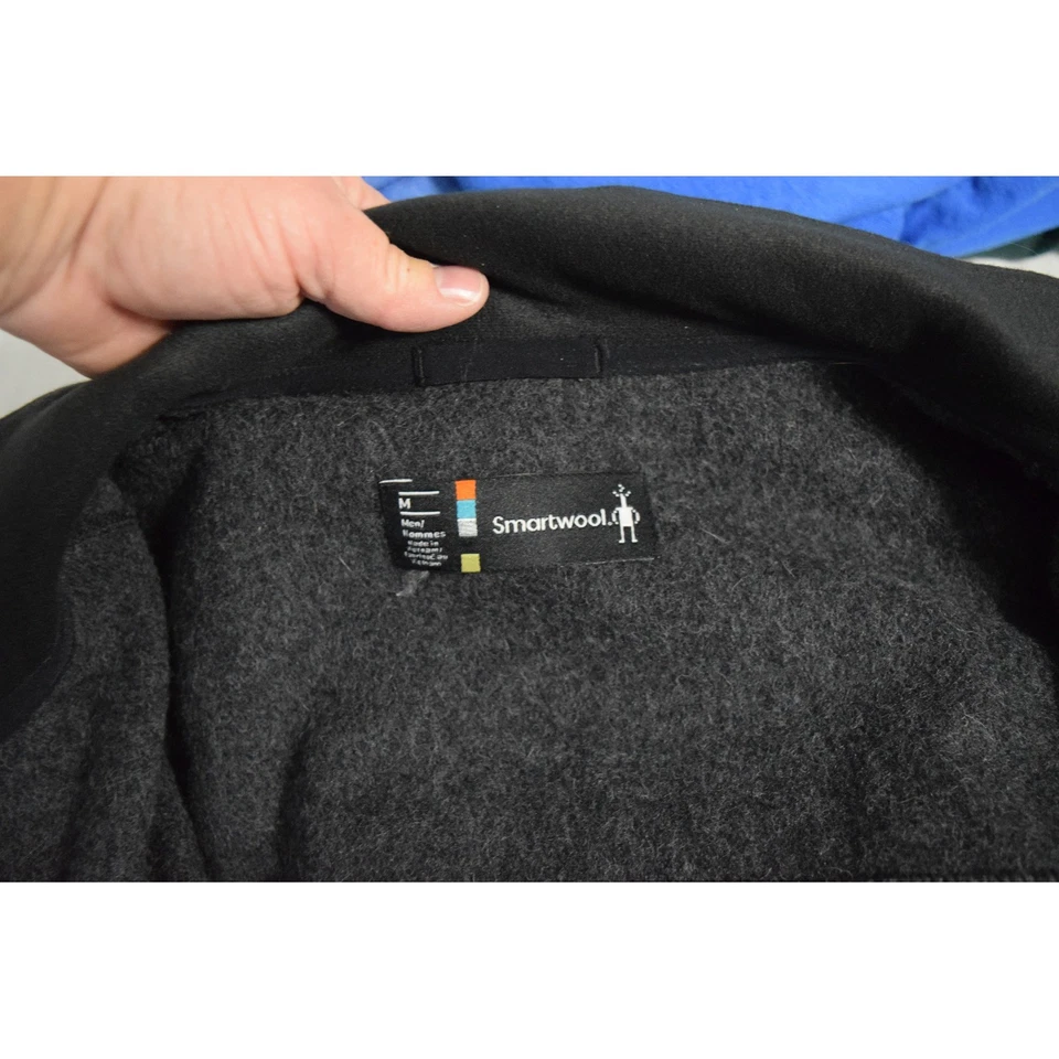 Smartwool Anchor Line Full Zip Jacket Medium Gray Full Zip Coat Merino Wool - Image 4 of 4