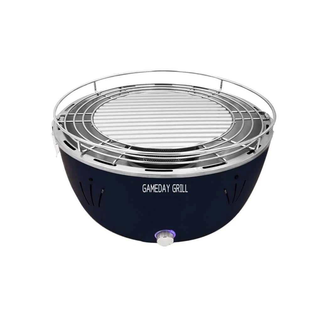 Portable Charcoal Grill - Tailgater Game Day Tabletop Grill in Gray, 124 sq in