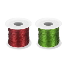 Metallic Cord Set 1mm 109 Yards Metallic Ornament String Red Green