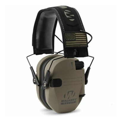 WALKER'S GAME EAR Razor Patriot Slim Flat Dark Earth Electronic Earmuffs