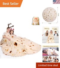 Tortilla Blanket 71 Inch Food Throw Blanket Funny Food Gift for Adults Kids