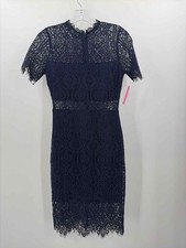 Pre-Owned Lulus Navy Size XS Midi Short Sleeve Dress