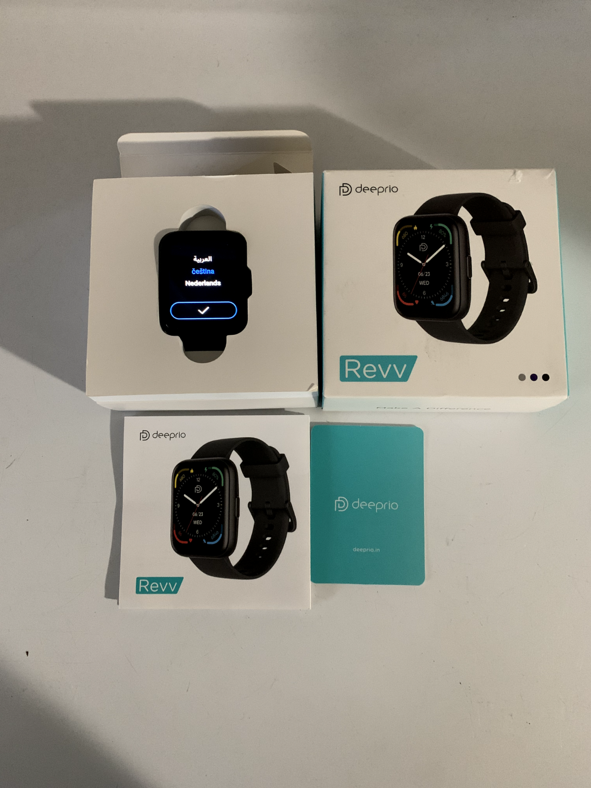 Deeprio Revv TGW101 Curved Display Bluetooth Smartwatch in Black - Pre-Owned