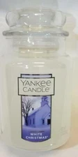 Yankee Candle WHITE CHRISTMAS Large Jar 22 Oz White Housewarmer New Wax