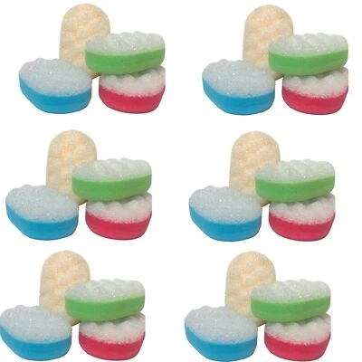 RADAMI 24 x Massageschwamm Duschschwamm Badeschwamm Peeling Schwamm Körperpeeling Oval