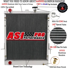 ASI 4 Row Radiator For 1999-2004 Isuzu NPR NQR Chevy GMC W3500 W4500 4.8L 7.8L