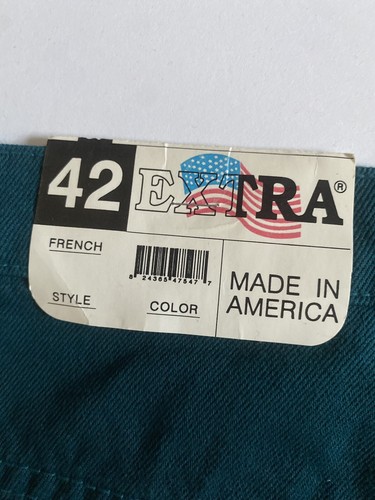 Vintage Rare Classic Jeans Extra Made In USA Men’s Size 42 Teal Blue Green New - Picture 19 of 19