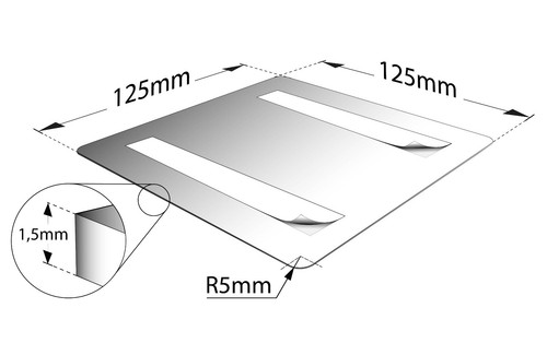 Aluminium Schild "Müllraum" 125 x 125 mm • Waschküche • Keller • Türschild Müll - Picture 2 of 3