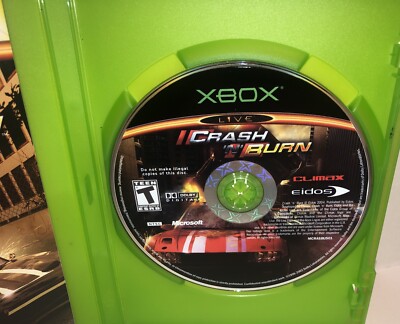 Jeu Crash 'N' Burn Microsoft Xbox - Version PAL, Bon état, Testé Et Ressurfacé Si Besoin