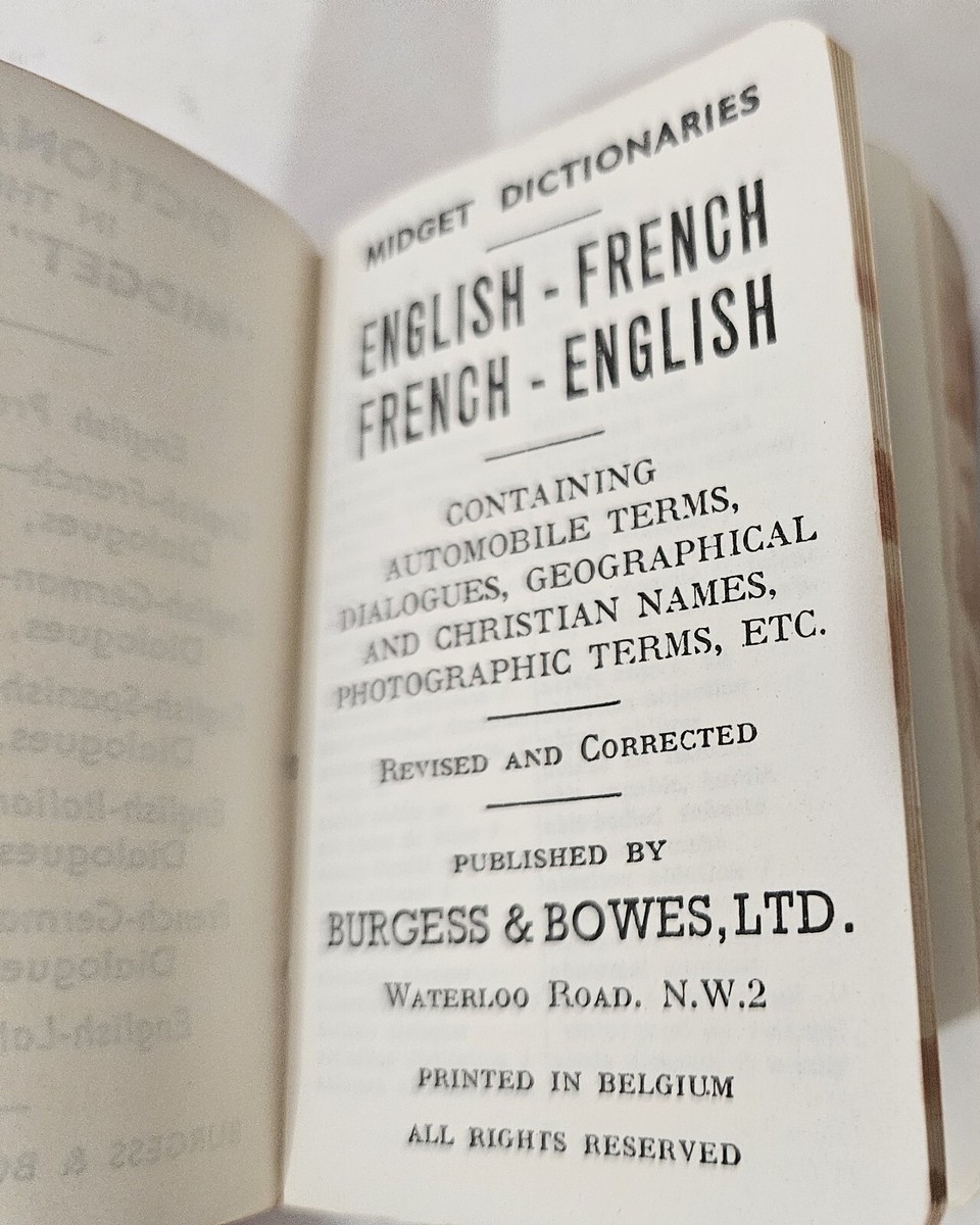 Burgess & Bowes Midget Languages Dictionaries 1964 Germ