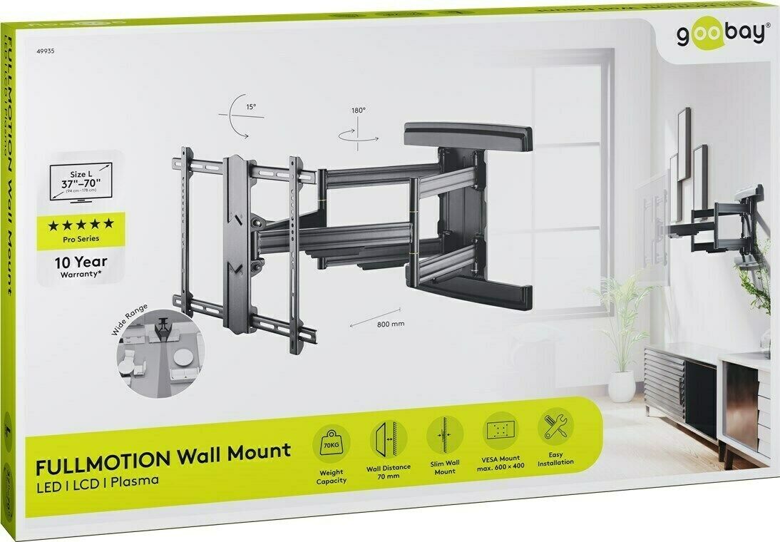 Thumbnail - Tv-wandhalterung Pro Fullmotion (l) Wide Range; Pro Tv-wandhalterung
